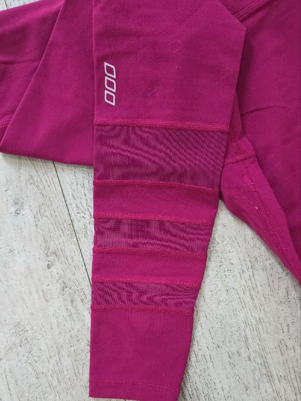 Lorna Jane Raspberry High-Rise Ribbed Leggings - Picture 3 of 5